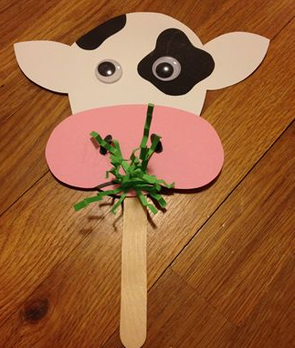 Candy Stick Cow Craft