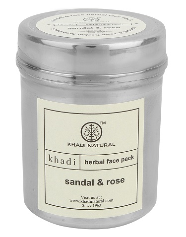 Khadi Sandal and Rose Face Pack