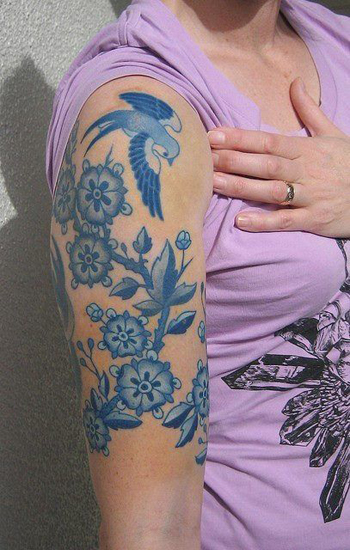 Μπλε σχέδια τατουάζ 1