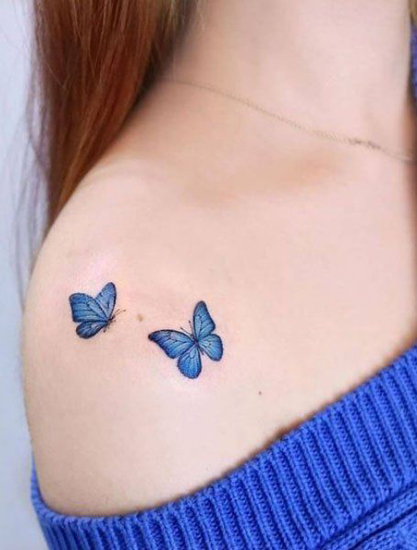 Μπλε σχέδια τατουάζ 3