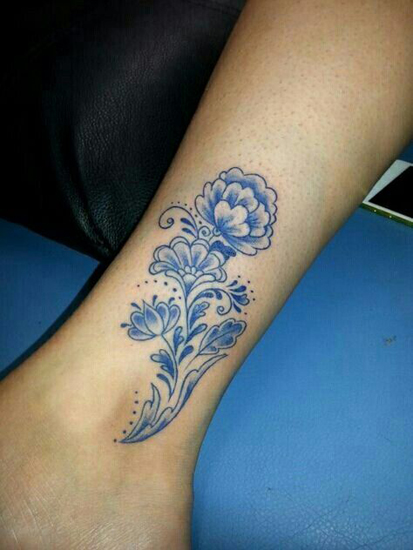 Μπλε σχέδια τατουάζ 4