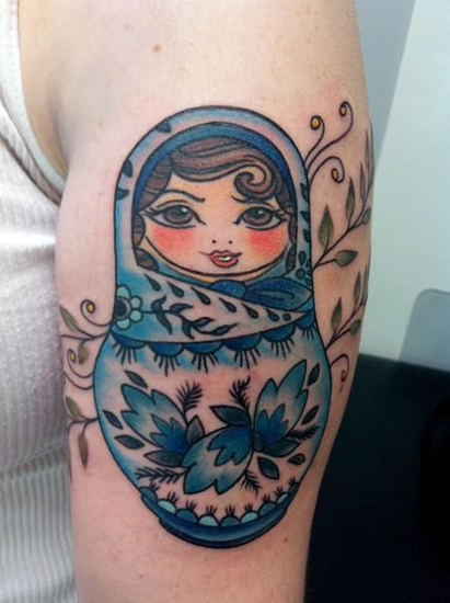 Μπλε σχέδια τατουάζ 5