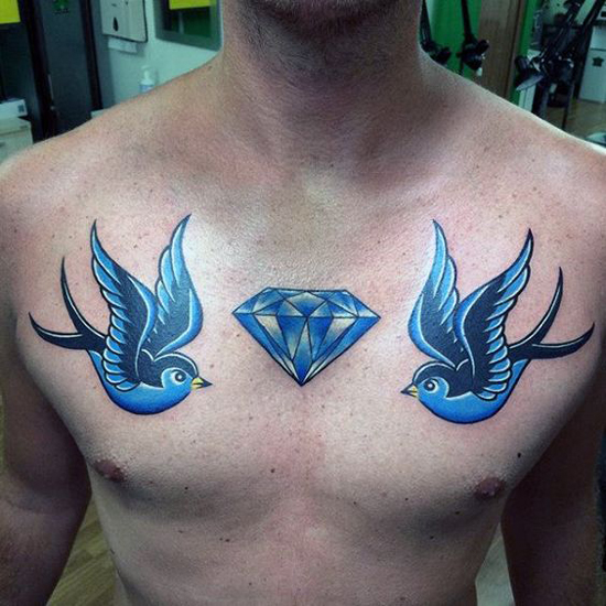 Μπλε σχέδια τατουάζ 6