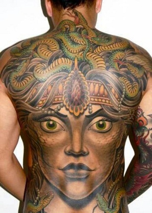 Taiteellinen tyyli Medusa Tattoo Designs