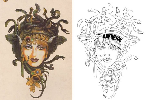 Εκπληκτικά σχέδια τατουάζ Medusa