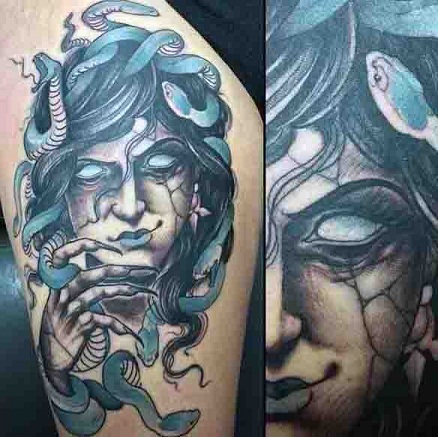 Σχέδια τατουάζ Medusa κακού τύπου