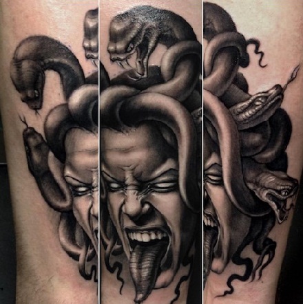Medusa Scaryp attern Tattoo -mallit