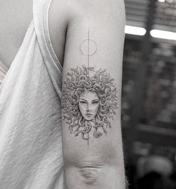 Medusa Στρογγυλεμένα σχέδια τατουάζ