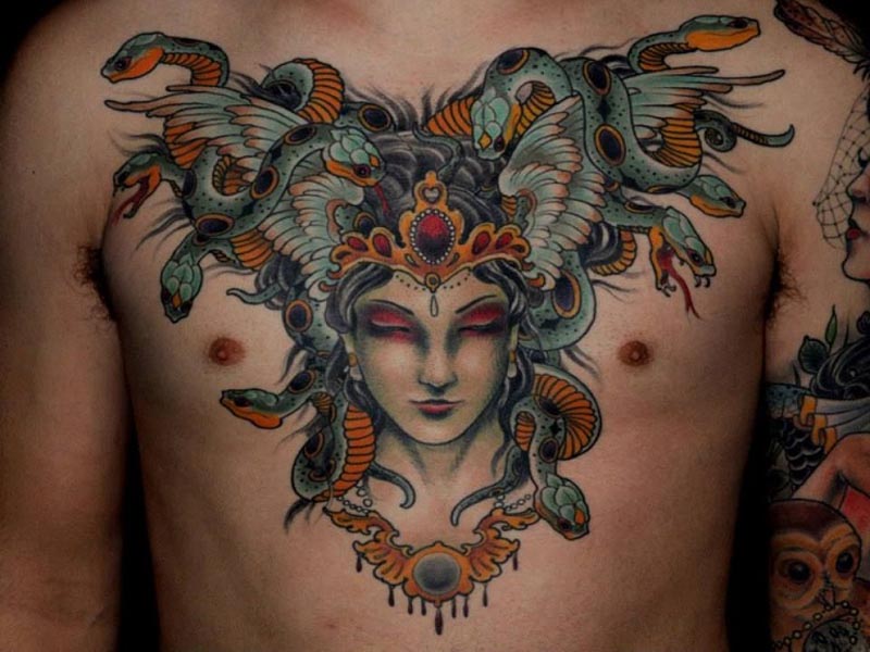 Όμορφα και τρομακτικά σχέδια τατουάζ Medusa