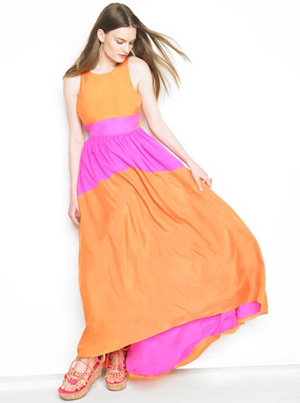 Oranssi-vaaleanpunainen mekko