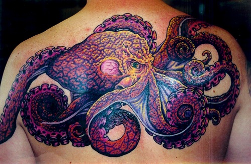 Taiteellinen Octopus Tattoo Design