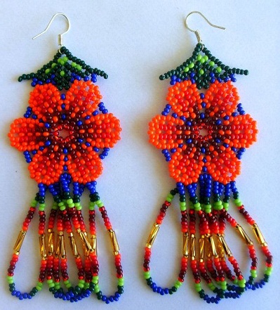 Μεξικάνικα σκουλαρίκια με χάντρες
