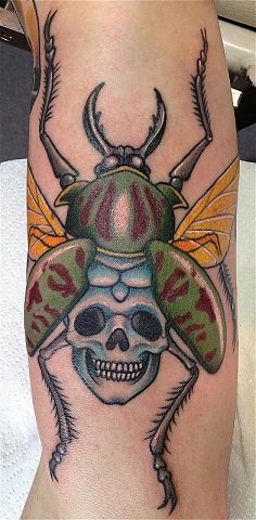 Tyylikäs Beetle Tattoo Design