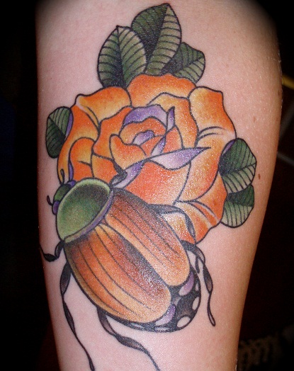 Houkutteleva Beetle Tattoo Design