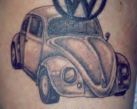 Söpö Beetle -auton tatuointisuunnittelu