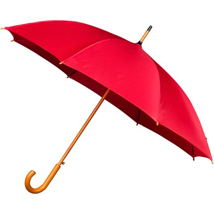 Κόκκινη ξύλινη ομπρέλα