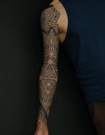 Γεωμετρικό σχέδιο τατουάζ Mayan