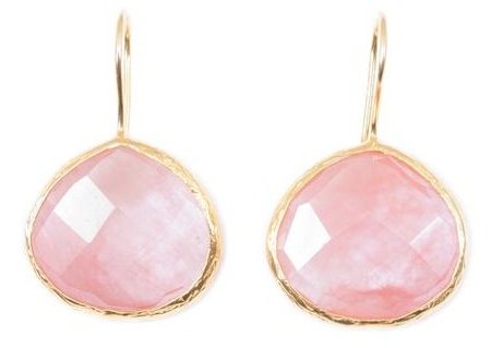 Πέτρινα ροζ σκουλαρίκια