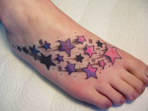 Πολύχρωμο τατουάζ αστεριών