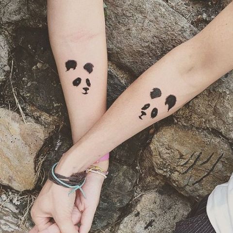 Ζευγάρι σχέδια τατουάζ Panda