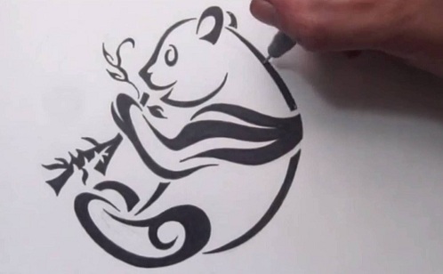 Δημιουργικά σχέδια τατουάζ Panda