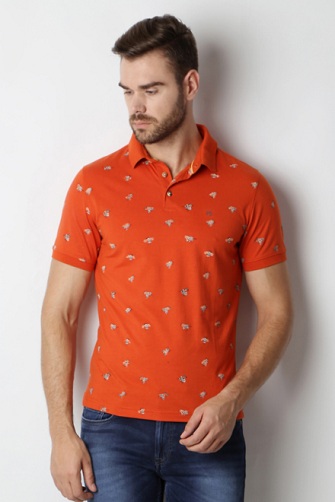 Πορτοκαλί μπλουζάκι Majestic για άνδρες