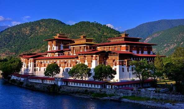 Όμορφα μέρη Punakha στο Μπουτάν