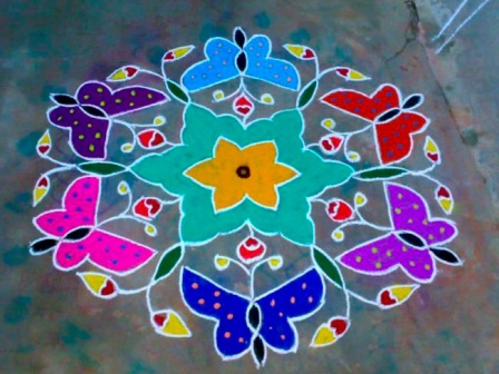 Perhonen Kolam Rangoli