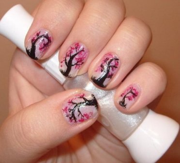 Cherry Blossom Tree Effect kynsitaide