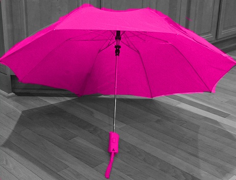 Διακοσμητική ροζ ομπρέλα