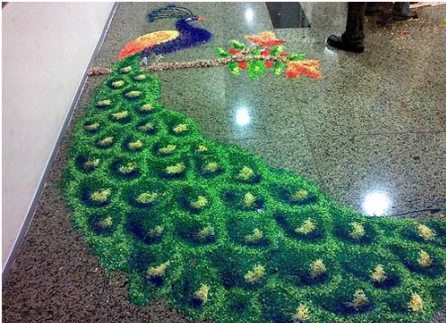 Peacock Rangoli Design