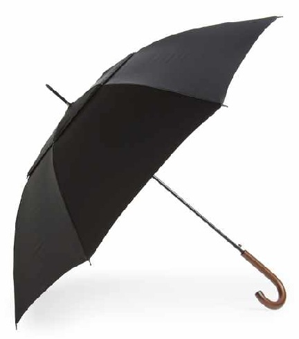 Απλή μαύρη κλασική ομπρέλα σχεδιαστών
