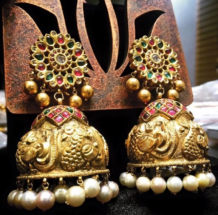 αντίκα-ναός-κοσμήματα-παραδοσιακά-αντίκες-jhumka-με-nakshi