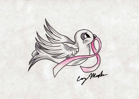 Αισιόδοξη σχεδίαση τατουάζ για τον καρκίνο του μαστού