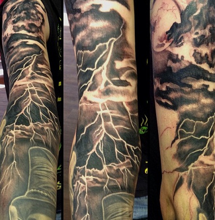 Βροχή και βροντή σχέδια τατουάζ Lightning