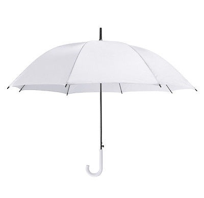 Λευκή πλαστική καμπύλη λαβή Λευκές ομπρέλες