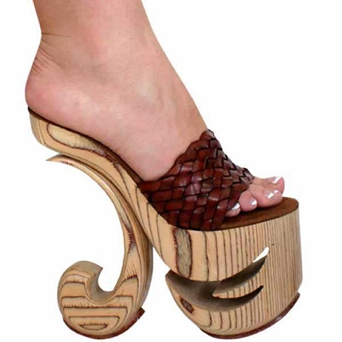 Designery Heel Slip On Wooden Sandal for Women