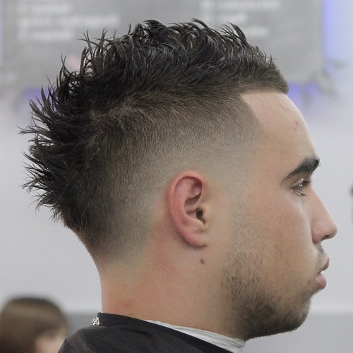 High Bald Fade with Spiky Faux Hawk