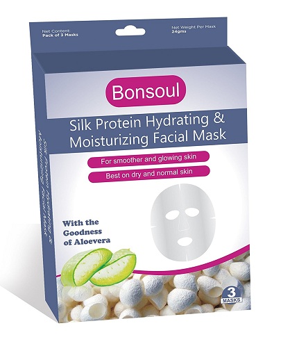 Bonsoul Silk Protein kosteuttava ja kosteuttava kasvonaamio