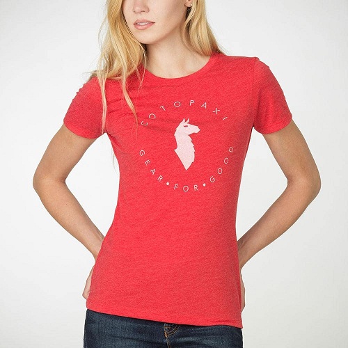 Punainen kaunis tyttöjen t-paita