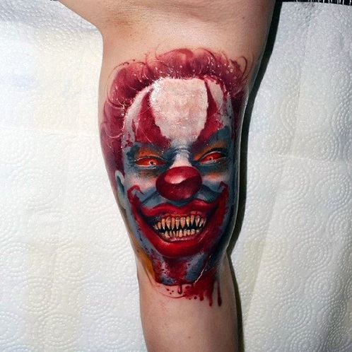 Joker Type Scary Tattoo