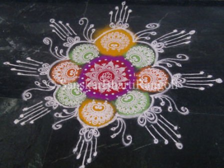Lord Ganesha Stencil Rangoli Design