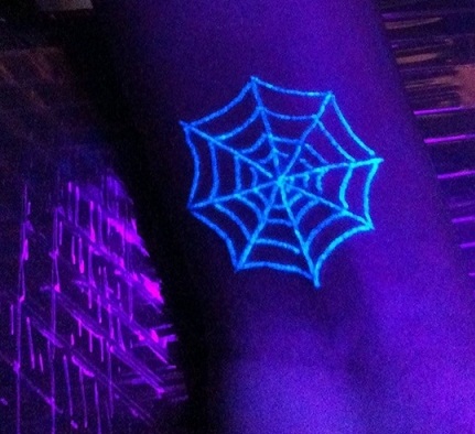 Hämähäkinverkon UV -valon tatuointimallit