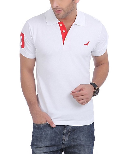 Διακριτικό λευκό μπλουζάκι για άνδρες