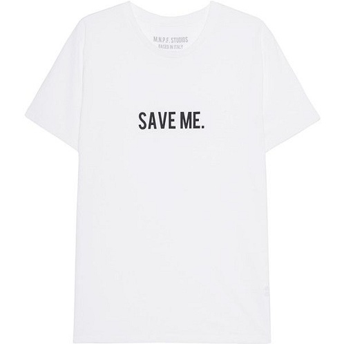 Εντυπωσιακό λευκό μπλουζάκι για άνδρες