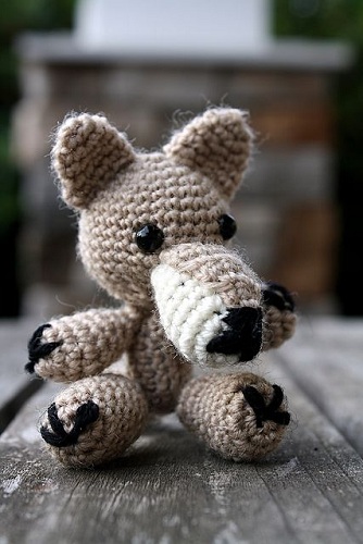 Woolen Crochet Wolf Crafts