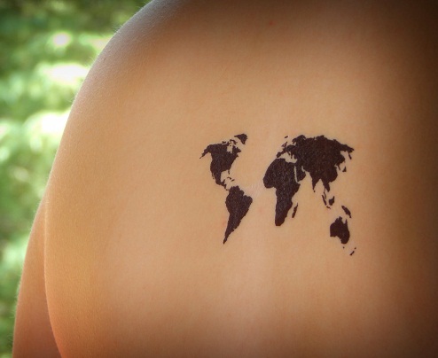 Προσωρινά σχέδια τατουάζ παγκόσμιου χάρτη