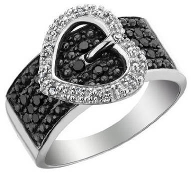 Μοντέρνο δαχτυλίδι Black Diamond πόρπη για γυναίκες