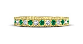 Emerald Diamond Solitaire Bangle σε χρυσό