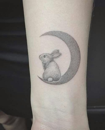 Creative Rabbit Tattoo Design